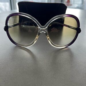 Tom Ford Sonja TF185 Purple/Brown Gradient  Sunglasses 95P - Preowned